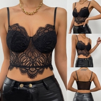 Sexy Black Push-up Lace Bustier