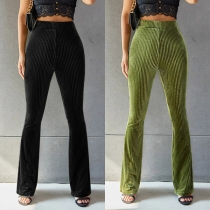 Fashion Solid Color Wide-leg Pants