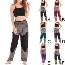 Bohemia Style Wide Leg Yoga Pants