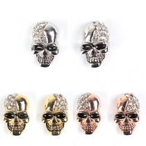 Punk Style Rhinestone Skull Shape Studs Earring