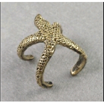 Retro cute starfish ring