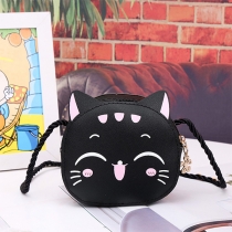 Cute Cartoon Smile Sad Angry Cat Shoulder Bag