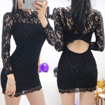 Super Sexy Slim Hollow out Lace Dress
