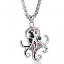 Street Fashion Rhinestone Octopus Pendant Necklace