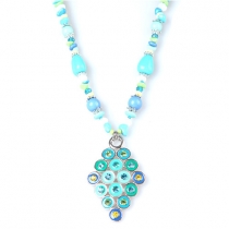 Fashion Blue Love Pendant Necklace