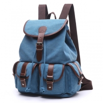 Stylish Cool Colorful Mixing Color Canvas Backpack