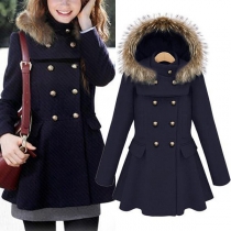 Fashion Double-breasted Woolen Coat