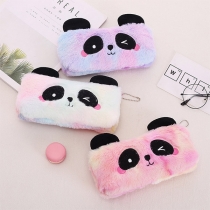 Cute Lovely Soft Plush Panda Pencil Pen Case Bag in Bag Cosmetic Makeup   Bag Pouch
