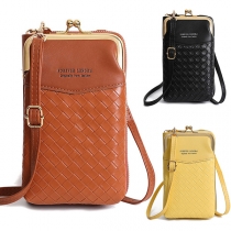 Best Fashion Mini Wallet Purse Shoulder Bag Woven Coin Cell Phone Case Mobile Pouch