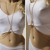 Fashion Gold-tone Multi-layer Body Chain