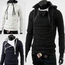 Casual Style Solid Color Long Sleeve Men's Hoodies