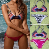 Sexy Printed Push-up Bikini Set