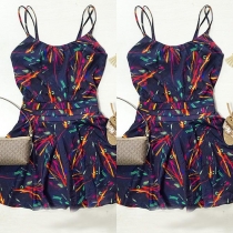 Fashion Printed Sling Dress