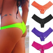 Sexy Solid Color Bikini Briefs Thongs