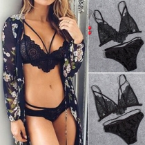 Sexy Hollow Out Lace Bra Set