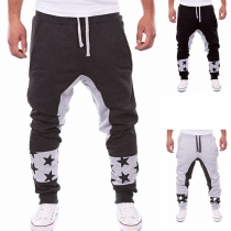 Fashion Casual Pentagram Printed Men's Sports Pants