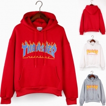 Fashion Casual All-match Letters Printed Long Sleeve Hoodie Sweatshirt