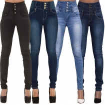 Fashion Sexy High Waist Stretch Slim Fit Jeans 