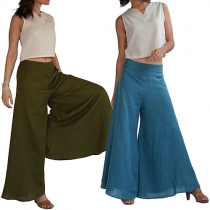 Fashion Casual Soft Solid Color Loose Pants 