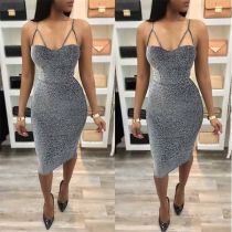 Sexy Backless High Waist Slim Fit Sling Dress