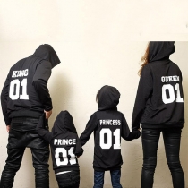 Fashion Letters Printed Long Sleeve Parent-child Hoodie 