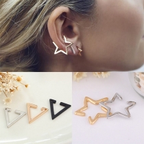 Simple Style Pentagram/Triangle-shaped Alloy Stud Earrings