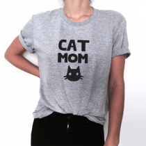 Simple Style Short Sleeve Round Neck Letters Printed T-shirt 