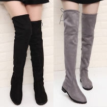 Fashion Flat heel Round Toe Over-the-knee Boots