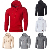 Fashion Solid Color Long Sleeve Men's Hoodie