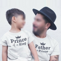 Fashion Letters Printed Short Sleeve Round Neck Parent-child T-shirt 