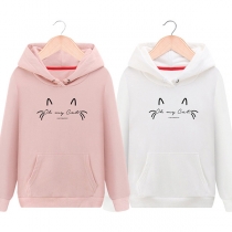 Fashion Long Sleeve Hooded Kangeroo's Pocket Hooded Sweatshirt