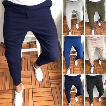 Fashion Solid Color Men's Casual Pants