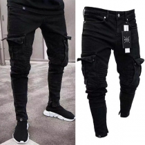 Fashion Side-pocket Slim Fit Men's Jeans