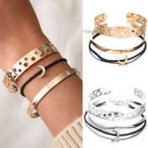 Fashion Hollow Out Star Bracelet Set 3 pcs/Set 