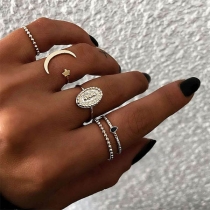 Fashion Star Crescent Shaped Ring Set 5 pcs/Set