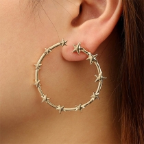 Fashion O-shaped Star Earrings