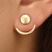 Simple Style Crescent Shaped Alloy Stud Earrings