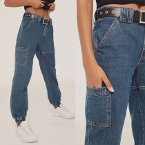 Fashion Side-pocket Loose Harlan Pants Jeans