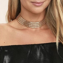 Fashion Gold/Silver-tone Alloy Choker Necklace