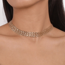 Fashion Gold/Silver-tone Alloy Choker Necklace