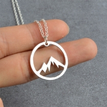 Creative Style Hollow Out Peak Pendant Alloy Necklace