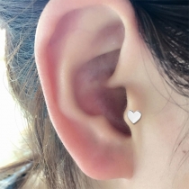 Simple Style Heart-shaped Sing Stud Earring