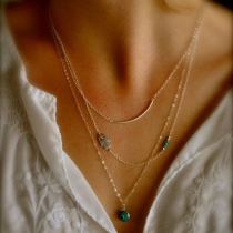 Fashion Hamsa Hand Evil Eye Pendant Multi-layer Necklace