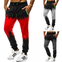 Fashion Contrast Color Men's Casual Pants 