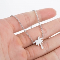 Fresh Style Coconut Tree Pendant Necklace 
