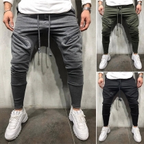 Fashion Soldi Color Side-pocket Men's Casual Pants