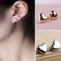 Simple Style Heart-shaped Alloy Stun Earrings 