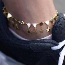 Fashion Star Pendant Alloy Anklet 