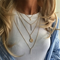 Fashion Gold-tone Multi-layer Necklace