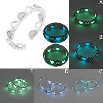 Fashion Glowing Hollow Out Heart-shaped Ring